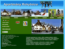 Tablet Screenshot of apartmanyrokytnice.com
